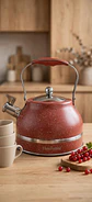 Tetera Silbadora de Acero Inoxidable 3 Litros Haus Roland estilo Vintage   - Miniatura 8