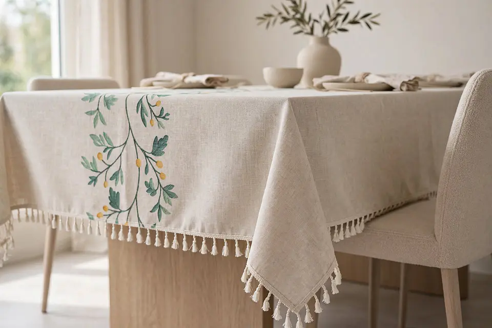 Mantel Antiderrame de Tela Estilo Lino 5