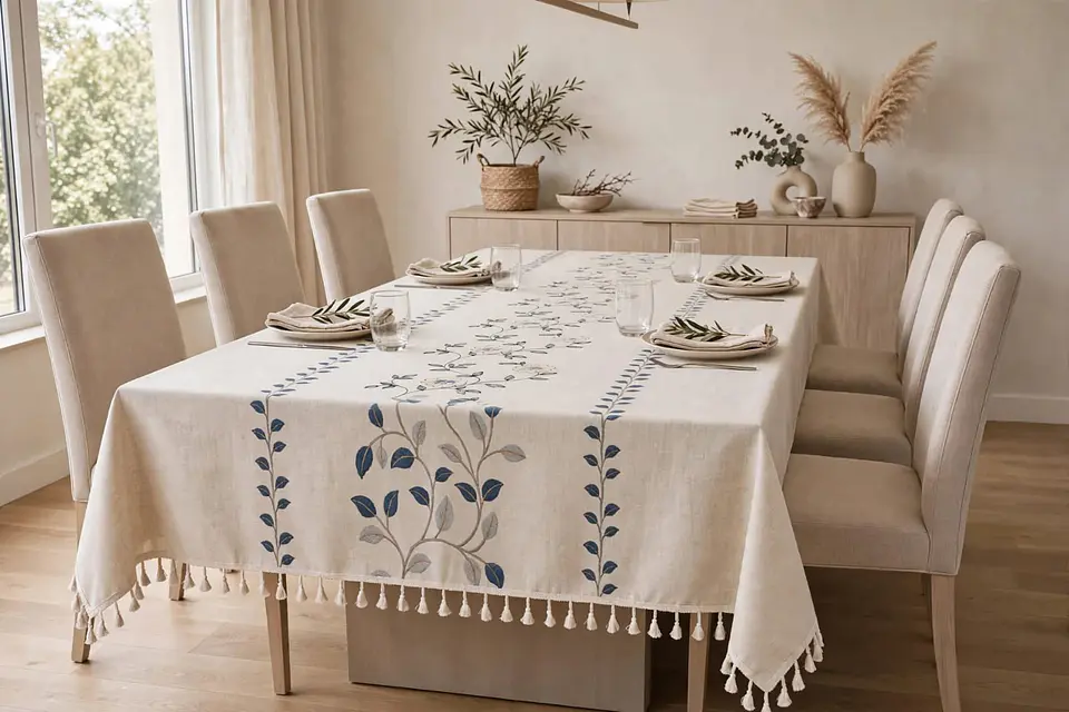 Mantel Antiderrame de Tela Estilo Lino 7