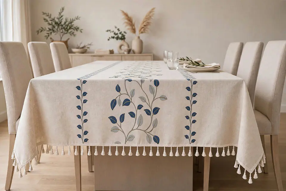 Mantel Antiderrame de Tela Estilo Lino 8