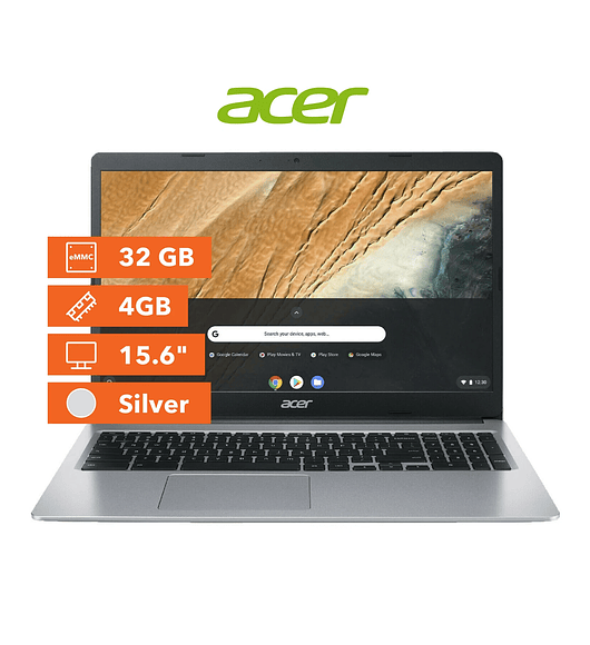 Acer 315 Chromebook 15.6"  4G 32Gb silver