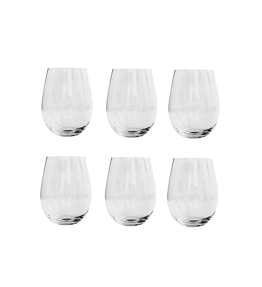 Set 6 Vasos Vidrio Antiderrame Brando