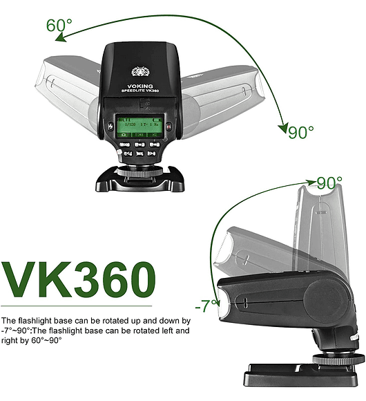 VOKING VK360 TTL Speedlight For FUJI with BUILT IN VIDEO LIGHT
