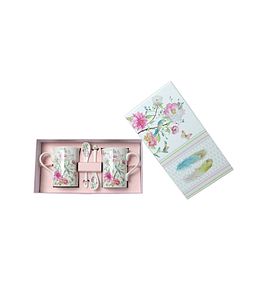 Sarah Miller Set 2 Tazas Jardín Rosa...