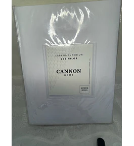 Sábanas Inferior Cannon Home 200 Hilos Liso Blanco Super King