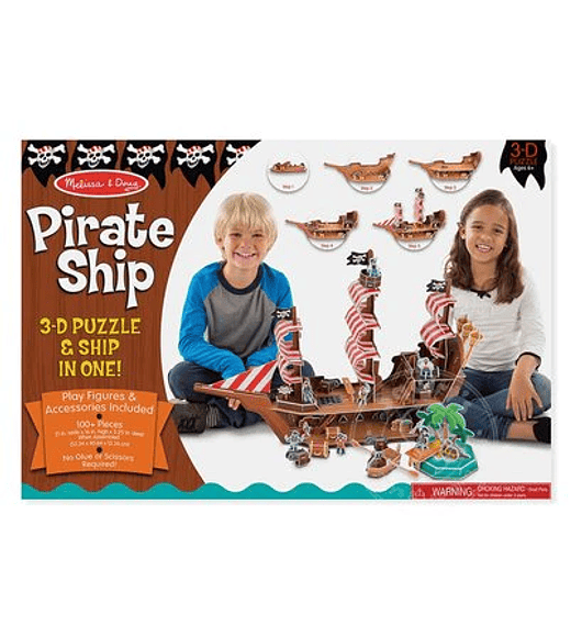 Rompecabezas Melissa & Doug Pirate Ship 3 