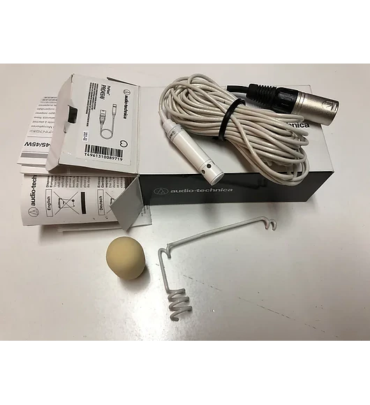 Audio-Technica PRO - Micrófono colgante de condensador cardioide ProPoint de 45 W, color blanco