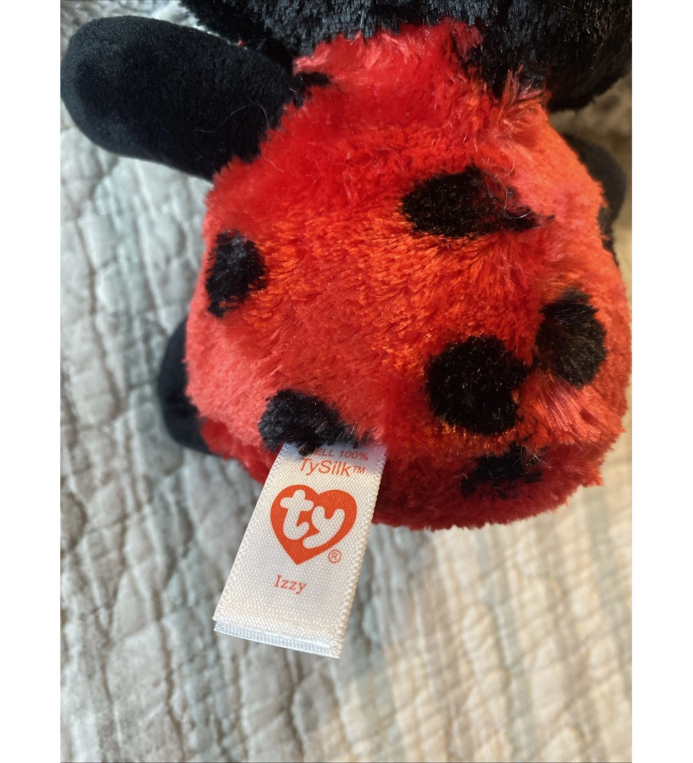 Juguete de peluche Ty Beanie Boos - IZZY the Ladybug (6 pulgadas) NUEVO