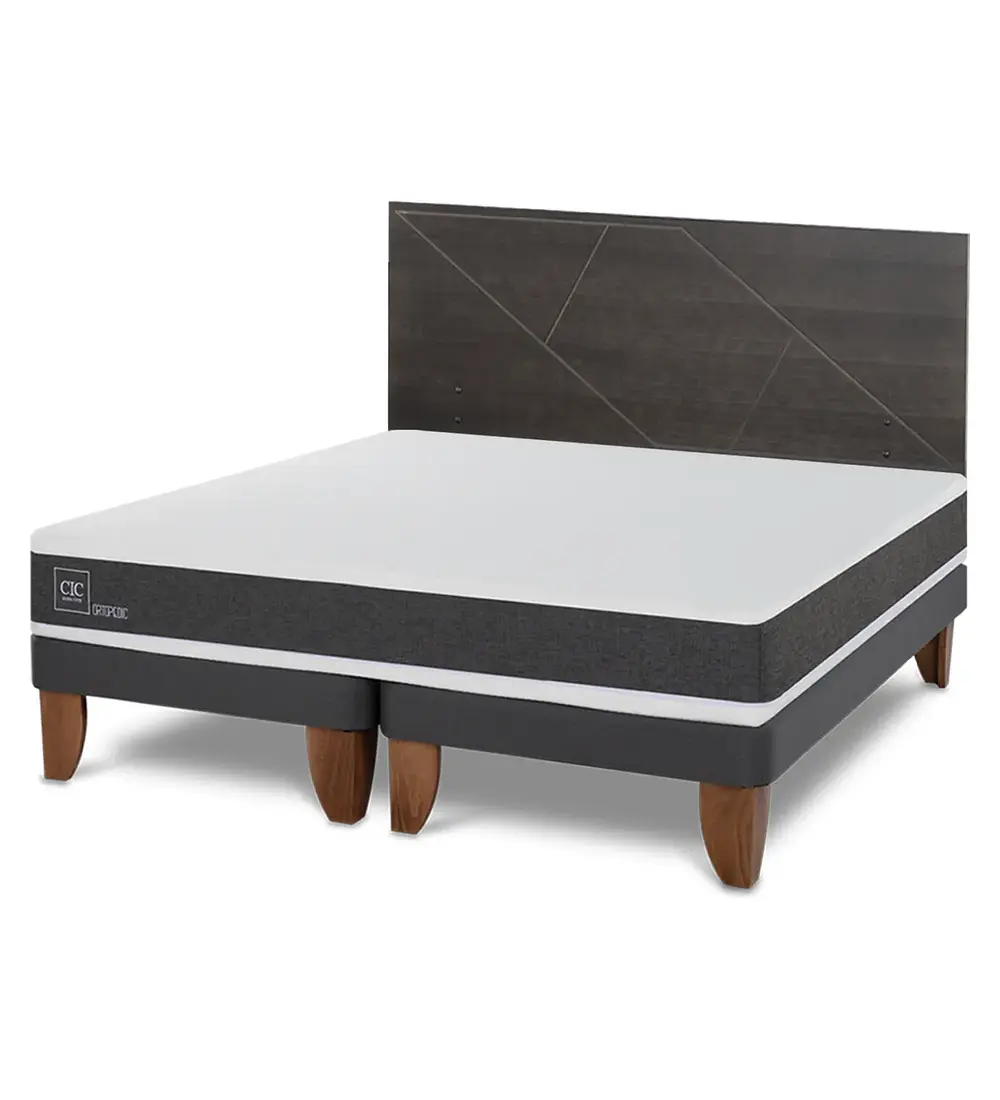Cama King Cic +Respaldo capitone a elección varios colores  disponibles 