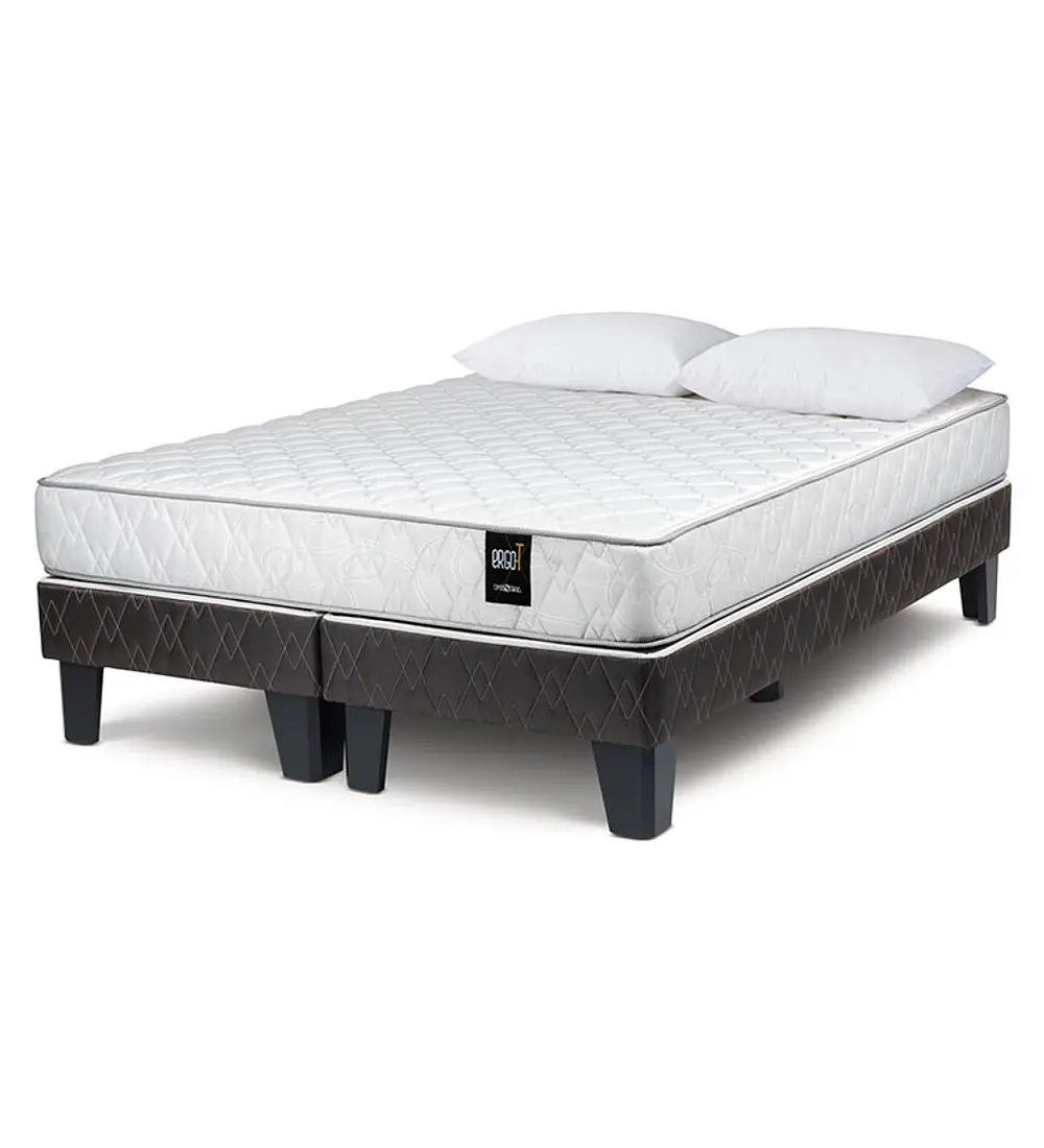 Cama King ErgoT mas Respaldo tela Capitone 
