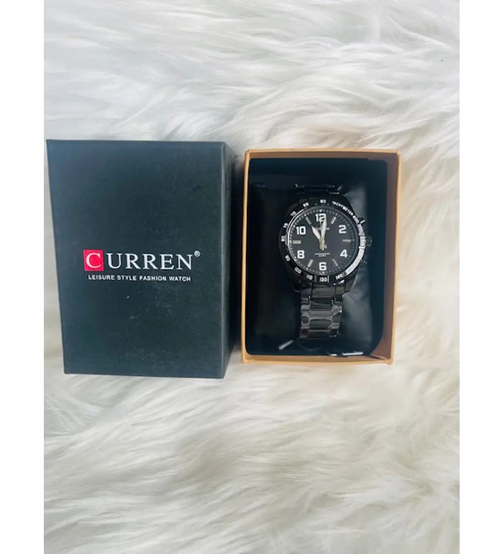 Curren Men's Black Dile Stainless Steel Watch 8107