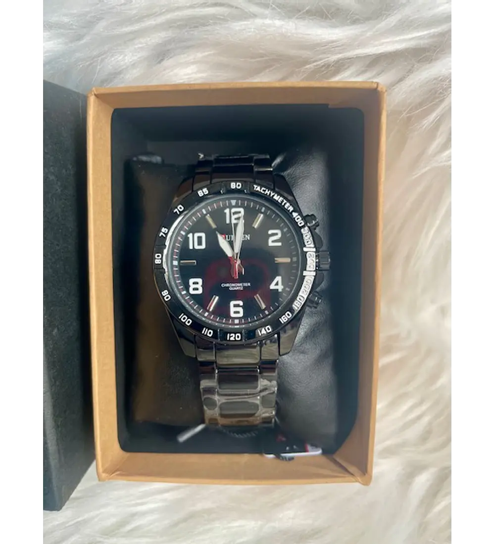 Curren Men's Black Dile Stainless Steel Watch 8107