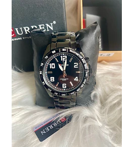 Curren Men's Black Dile Stainless Steel Watch 8107