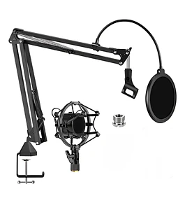 Soporte Para Microfono Condensador Brazo Antipop Y Araña