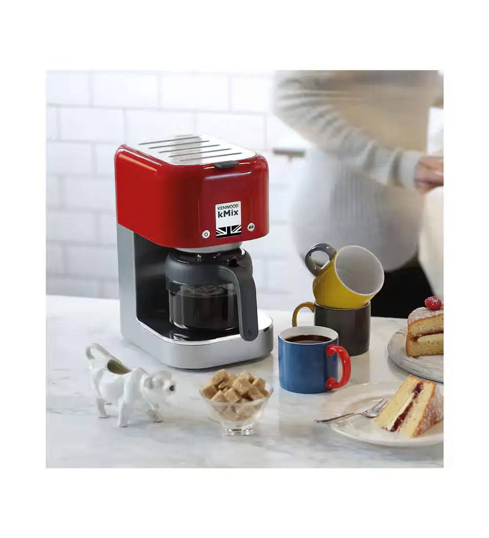 Kenwood kMix Independiente, Cafetera de filtro, 750 ml, De café molido, 1000 W, Rojo (Spicy Red)