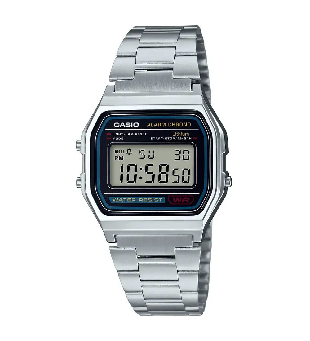 RELOJ CASIO A158WA-1DF VINTAGE PLATEADO UNISEX