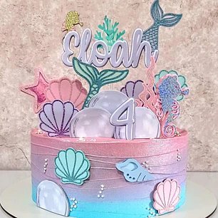 Arquivo de Corte Topo de Bolo Sereia 5