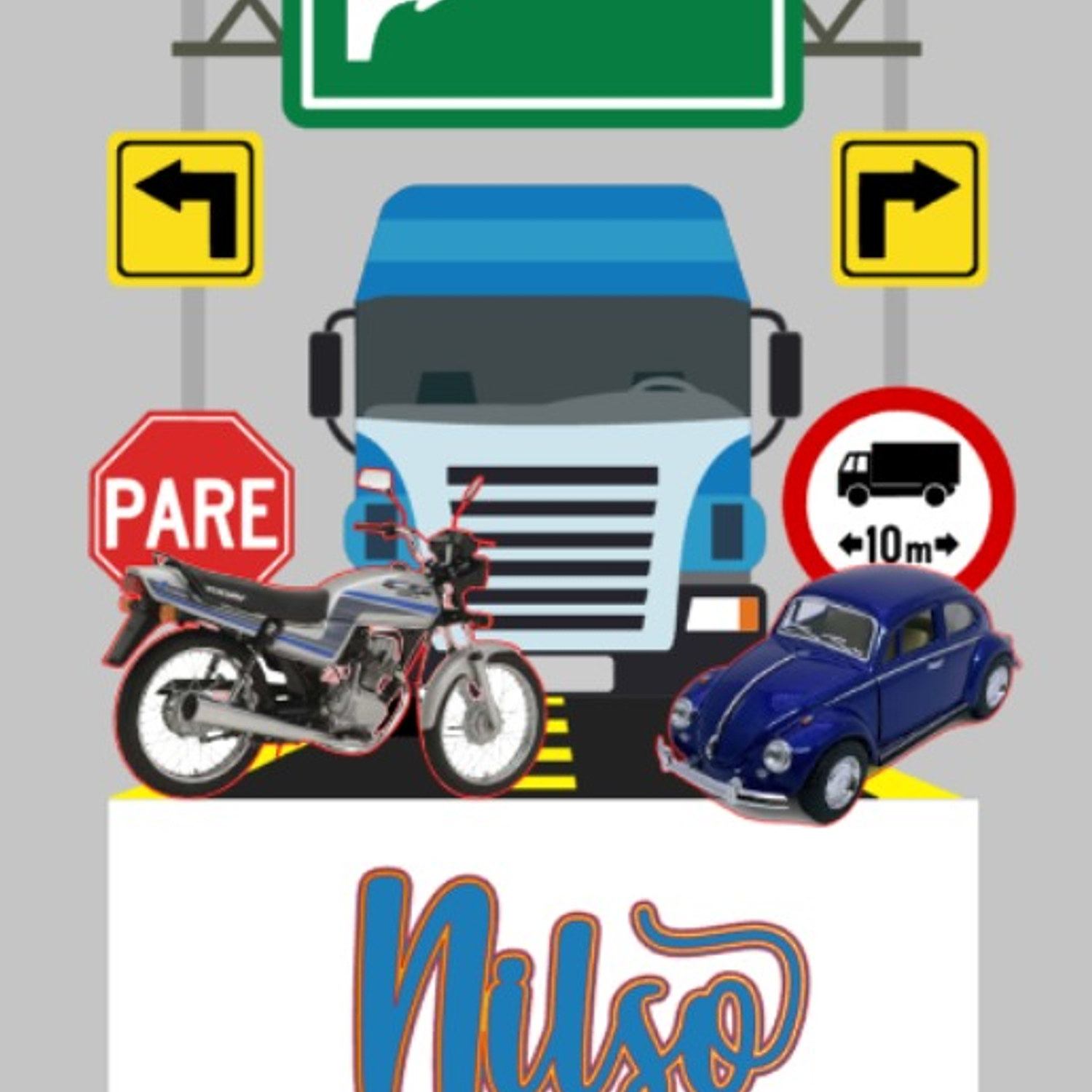 Arquivo de corte Topo de bolo Caminhão 1