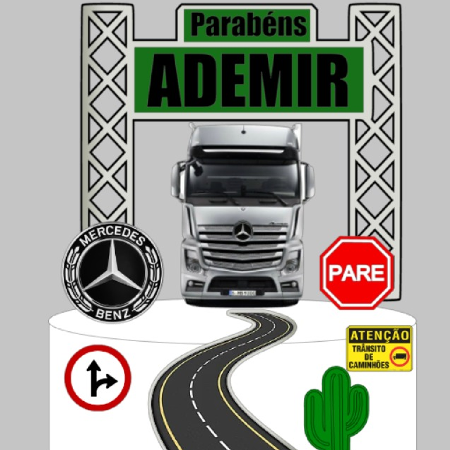 Arquivo de corte Topo de bolo Caminhão 2