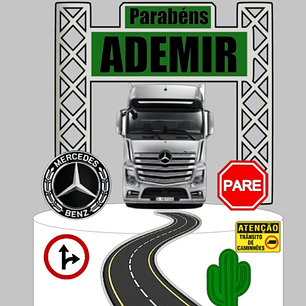 Arquivo de corte Topo de bolo Caminhão 2