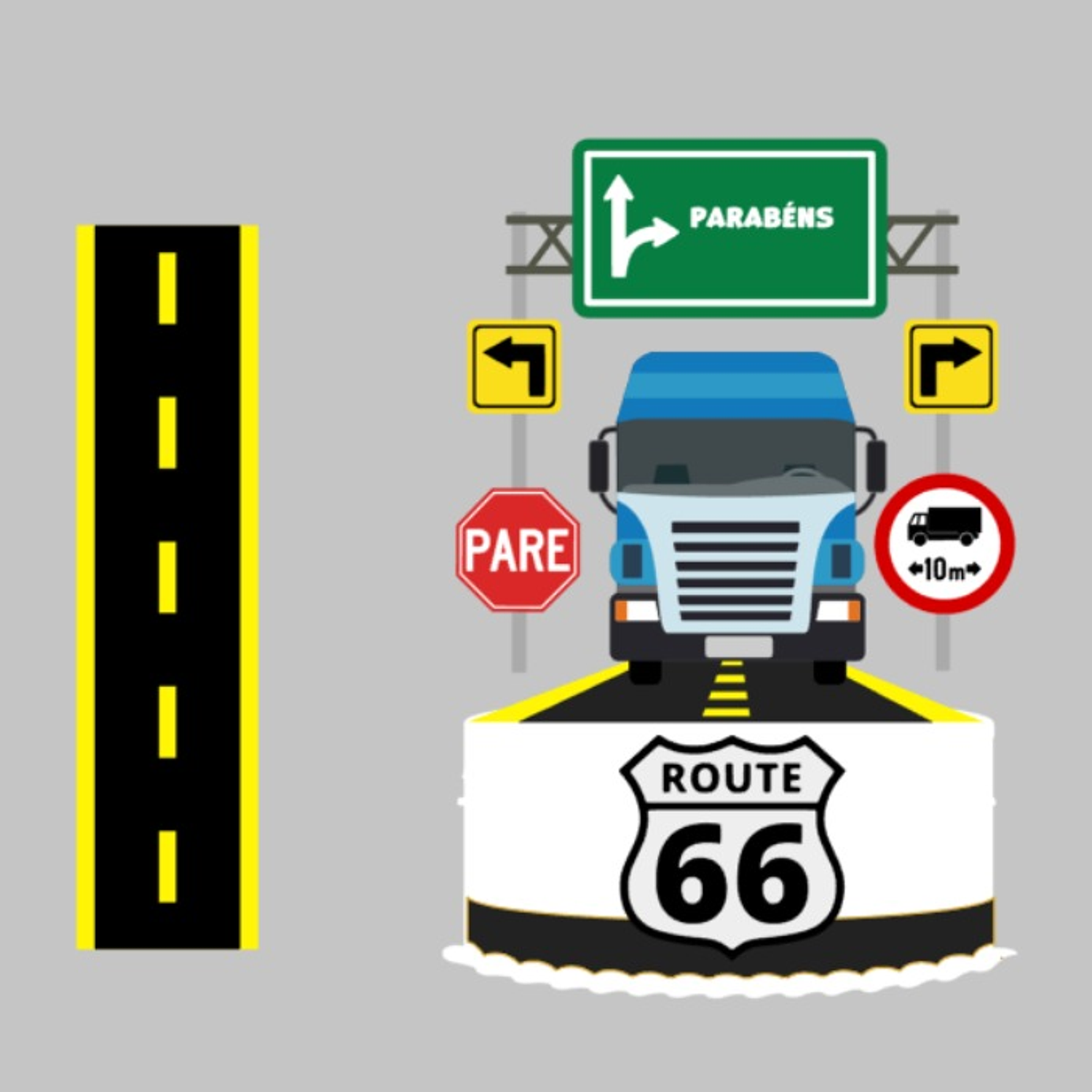 Arquivo de corte Topo de bolo Caminhão 4