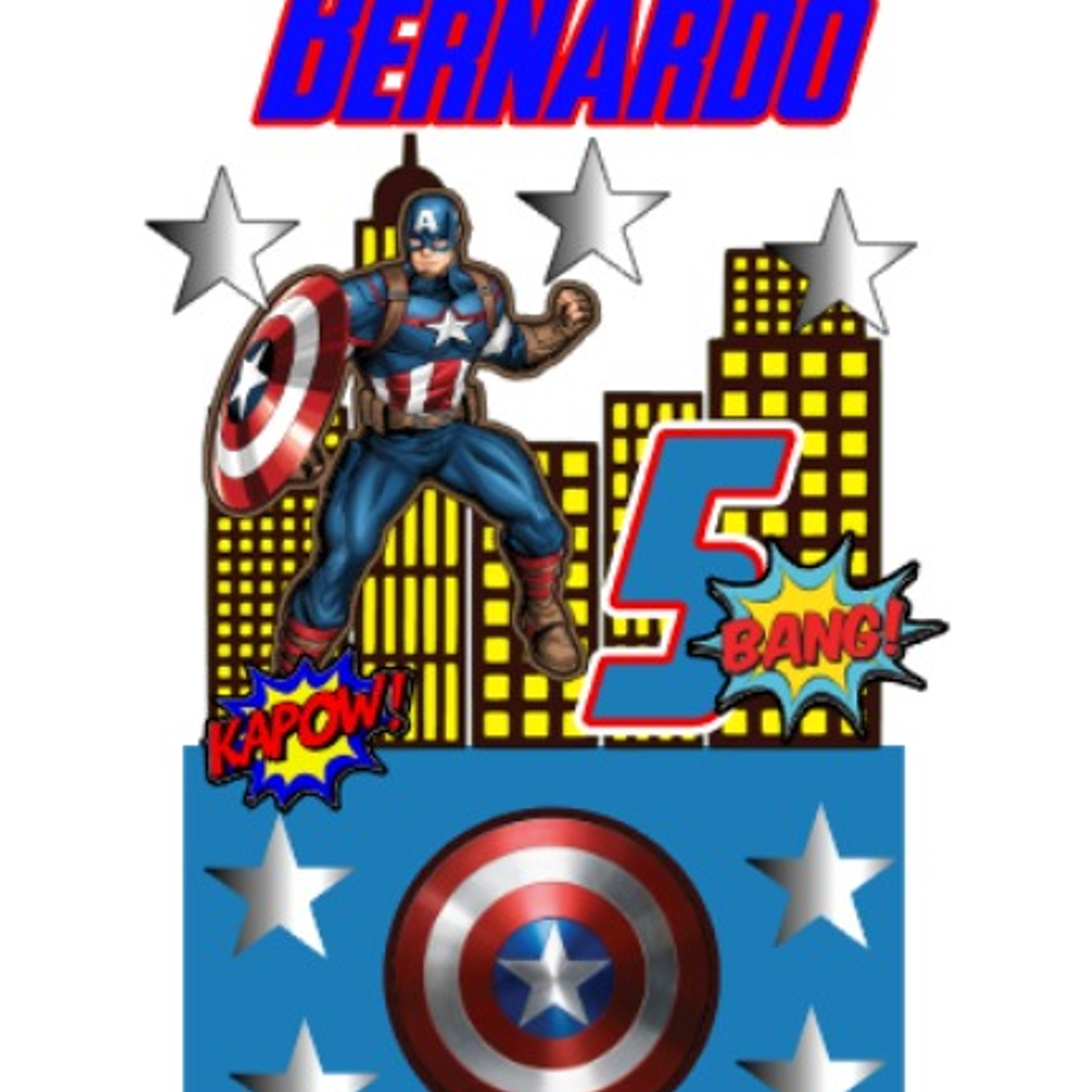 Arquivo de corte topo de bolo capitão América 3