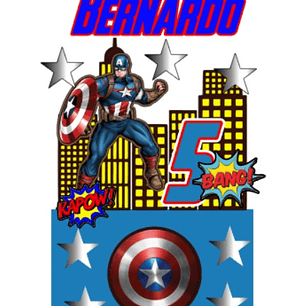 Arquivo de corte topo de bolo capitão América 3