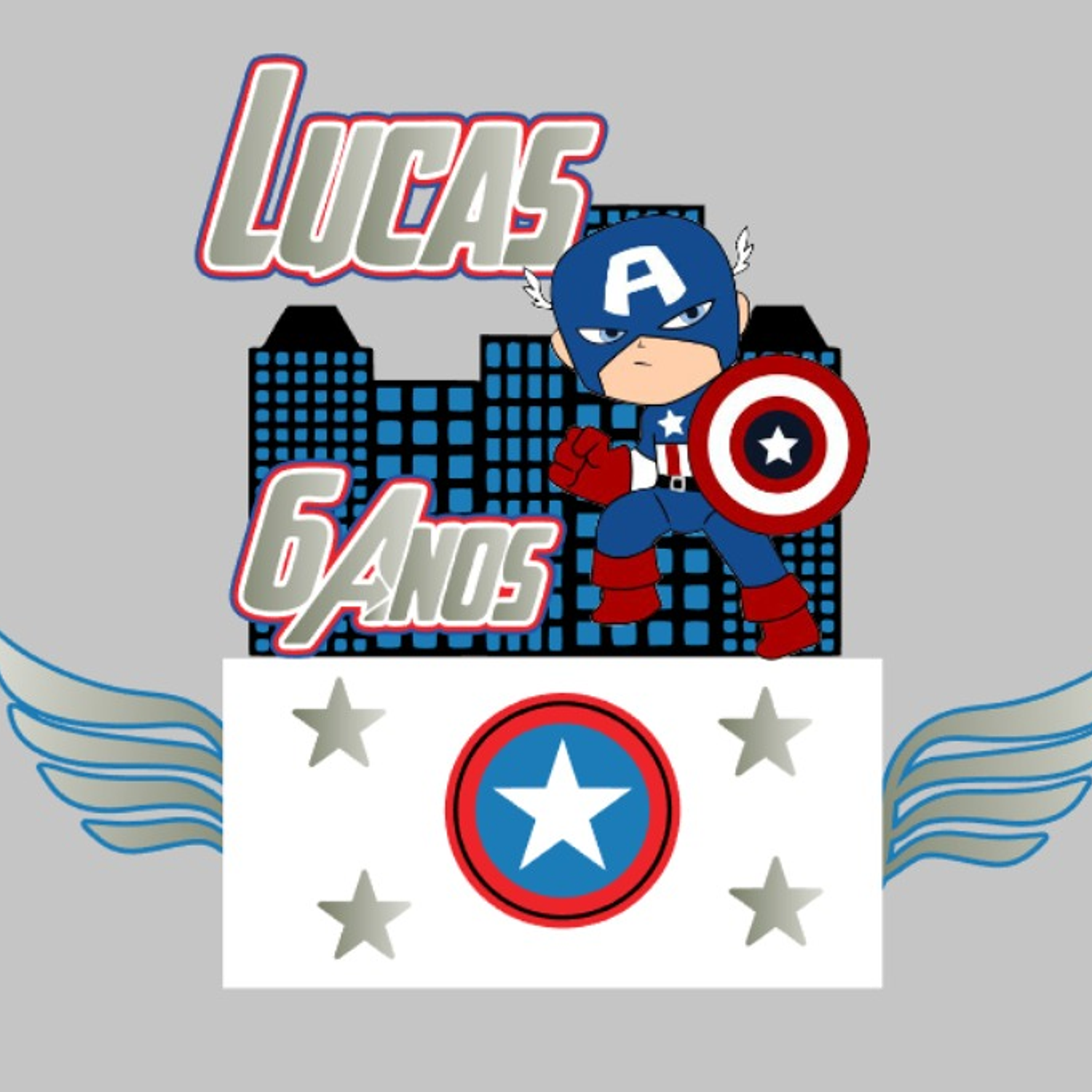 Arquivo de corte topo de bolo capitão América 2