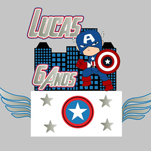 Arquivo de corte topo de bolo capitão América 2