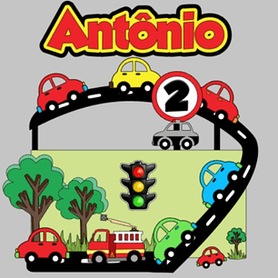 Arquivo de corte topo de bolo carrinhos 2