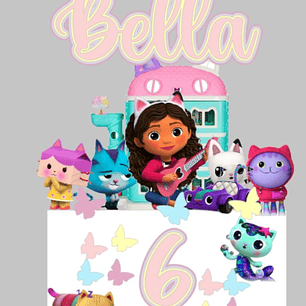 Arquivo de corte Topo de Bolo A casa mágica da Gabby 1