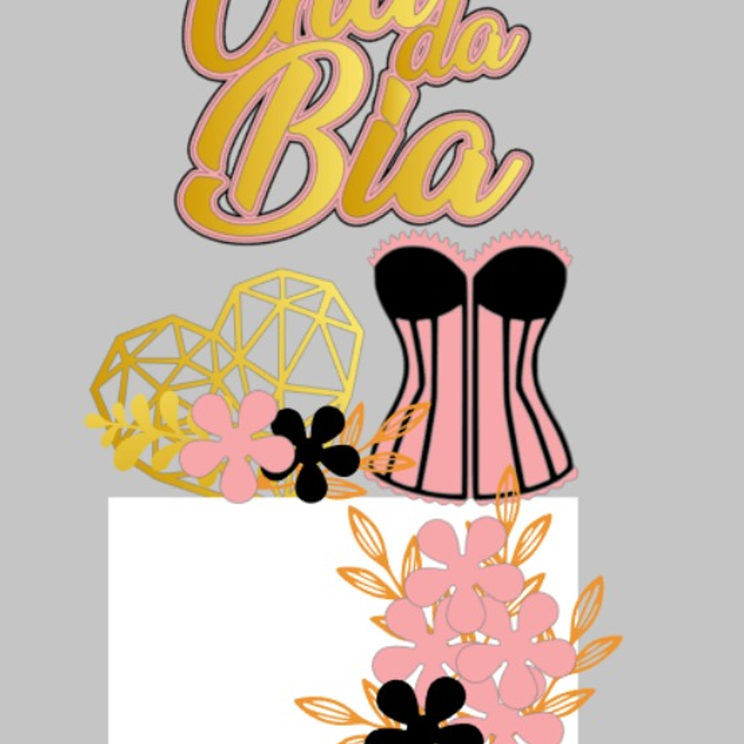 Arquivo de corte Topo de Bolo Chá de Lingerie 1