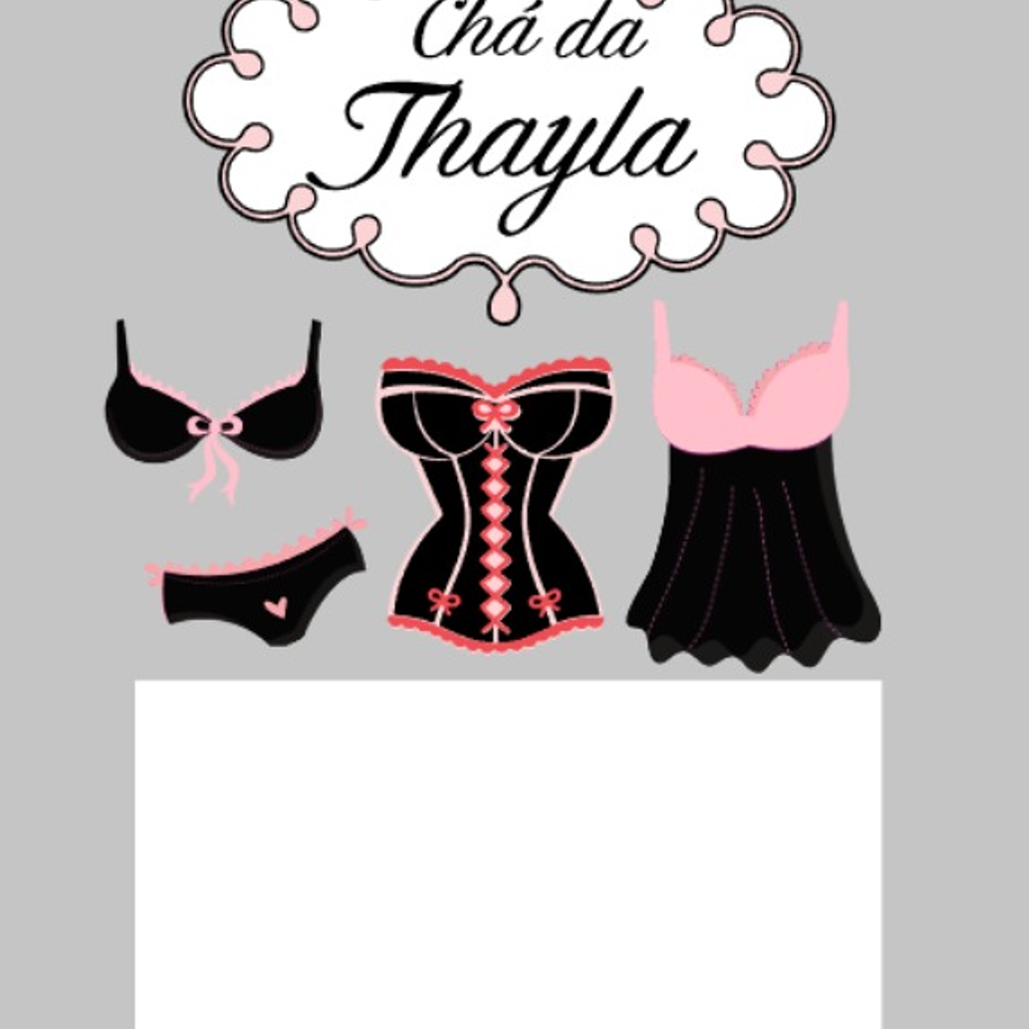 Arquivo de corte Topo de Bolo Chá de Lingerie 3