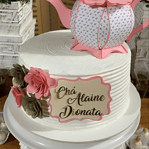 Arquivo de corte Topo de Bolo Chá de Panela (APENAS BULE) 1