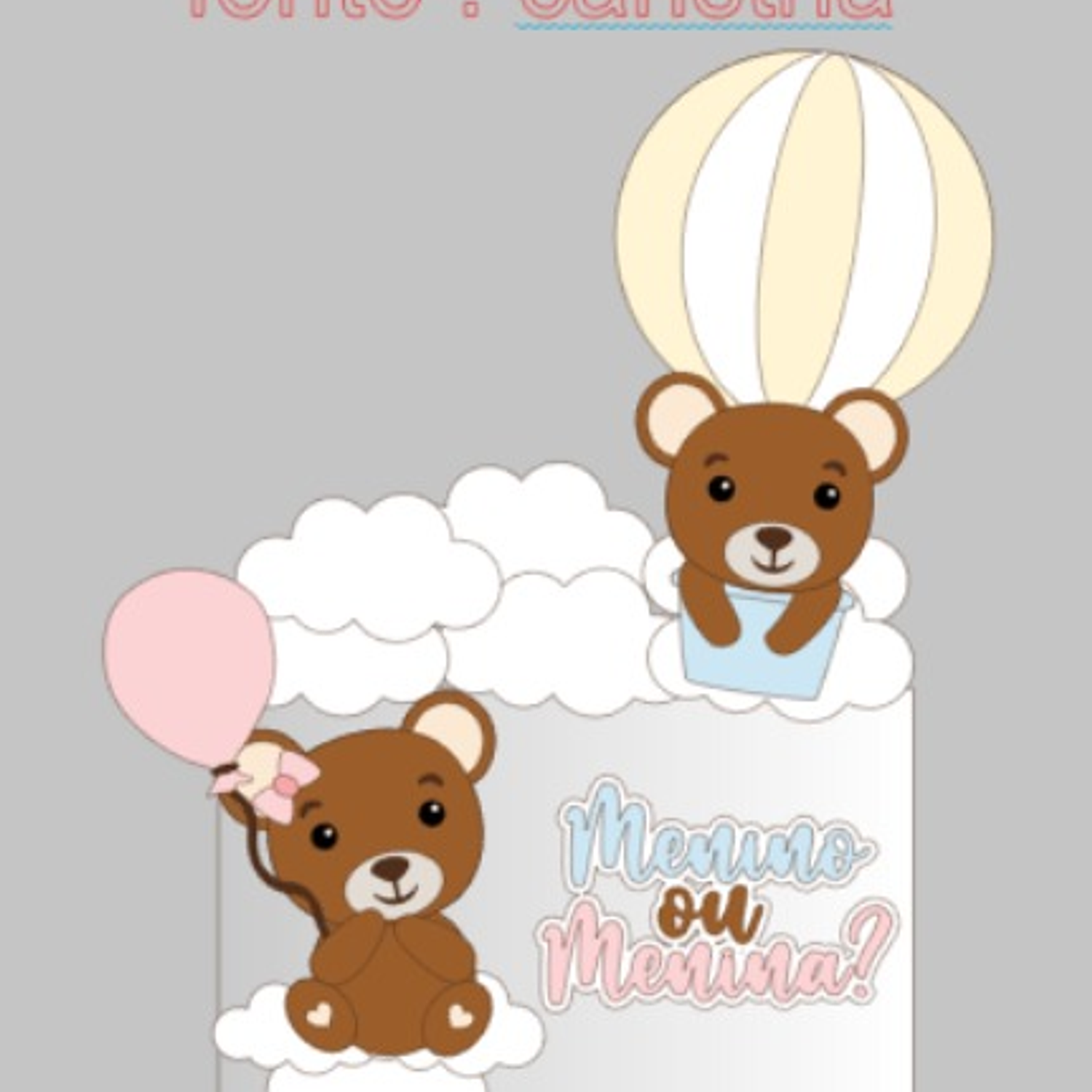 Arquivo de corte topo de bolo Chá Revelação 8