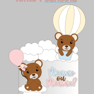 Arquivo de corte topo de bolo Chá Revelação 8