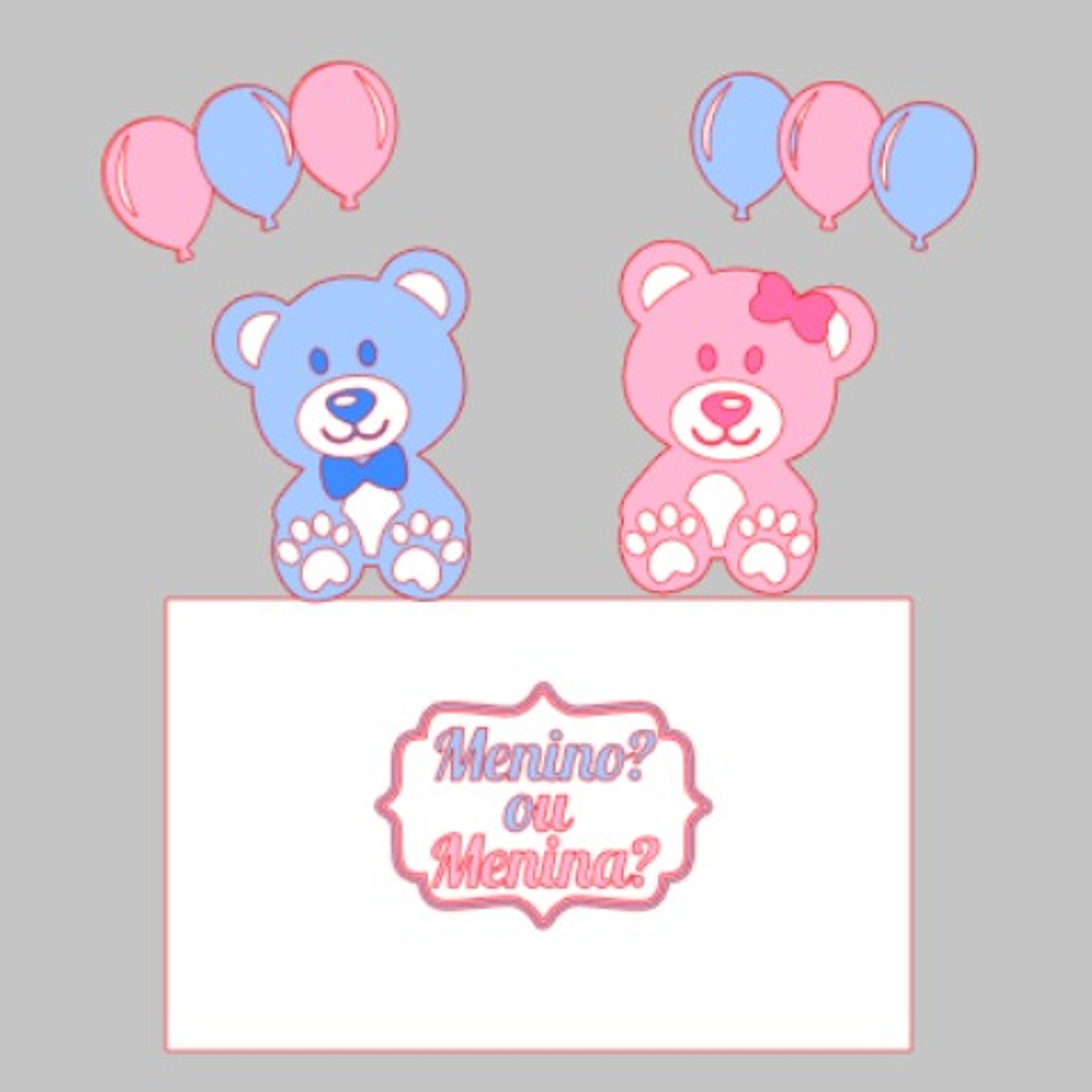 Arquivo de corte topo de bolo Chá Revelação 10