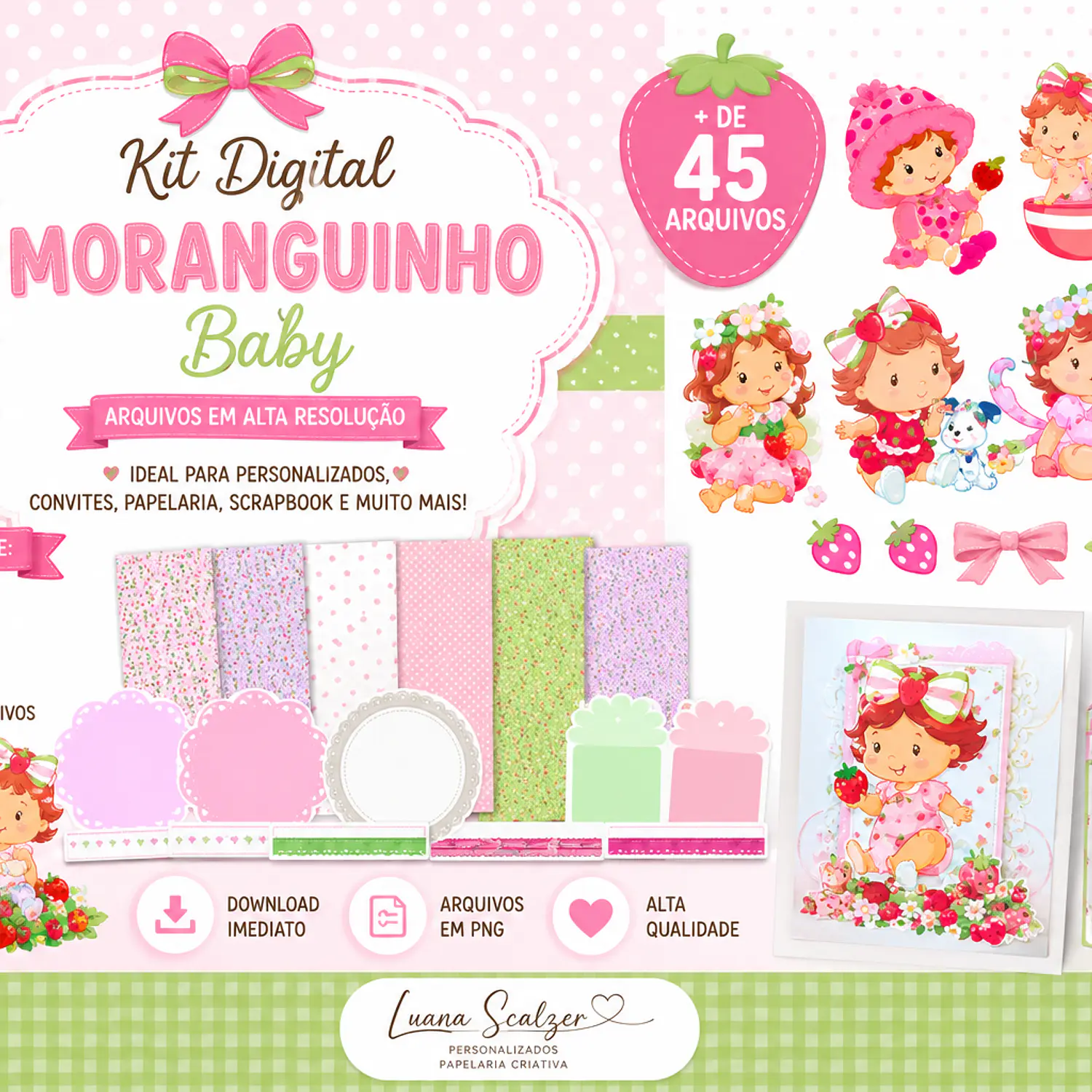 Arquivo de Corte Kit Digital  Moranguinho 1 