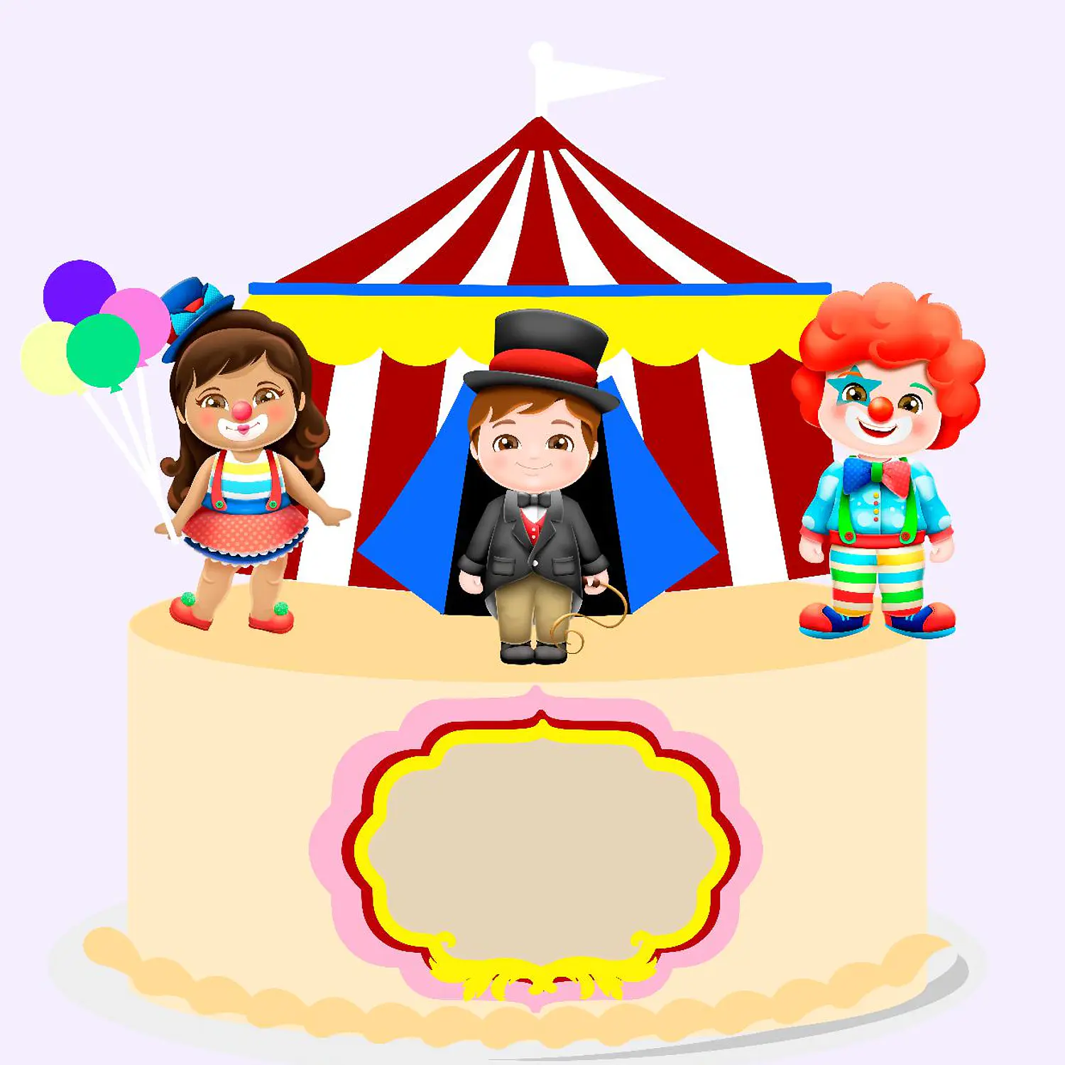 Arquivo de corte topo de bolo circo 3