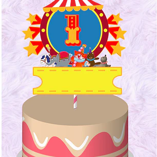 Arquivo de corte topo de bolo circo 12