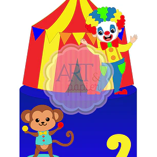 Arquivo de corte topo de bolo circo 18