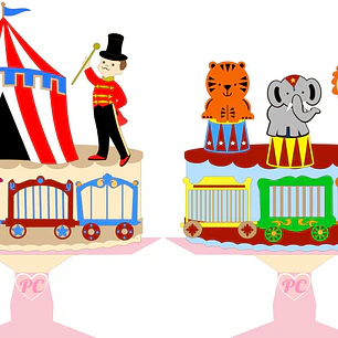 Arquivo de corte topo de bolo circo 20