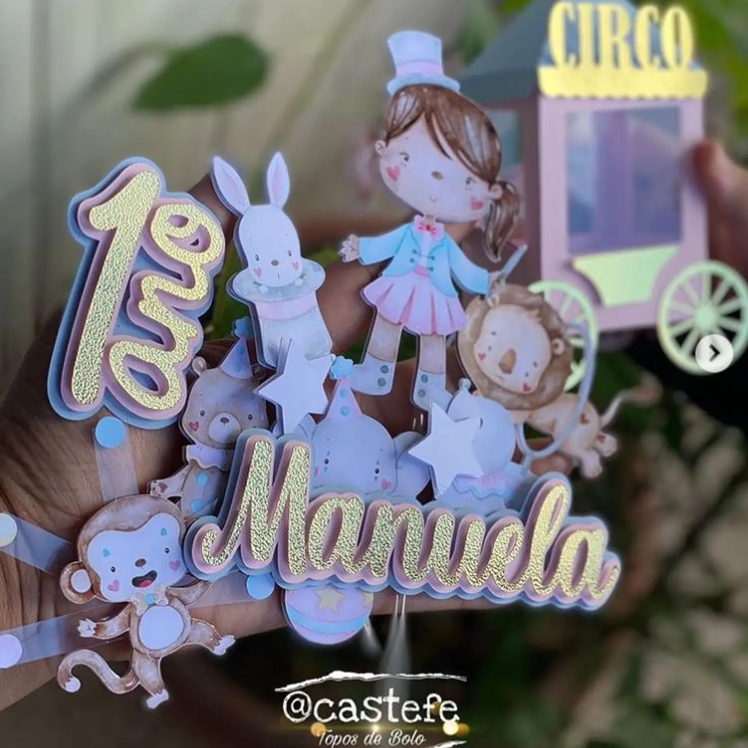 Arquivo de corte topo de bolo circo 22