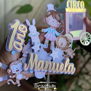 Arquivo de corte topo de bolo circo 22