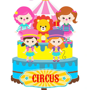 Arquivo de corte topo de bolo circo 25
