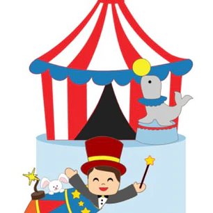Arquivo de corte topo de bolo circo 29