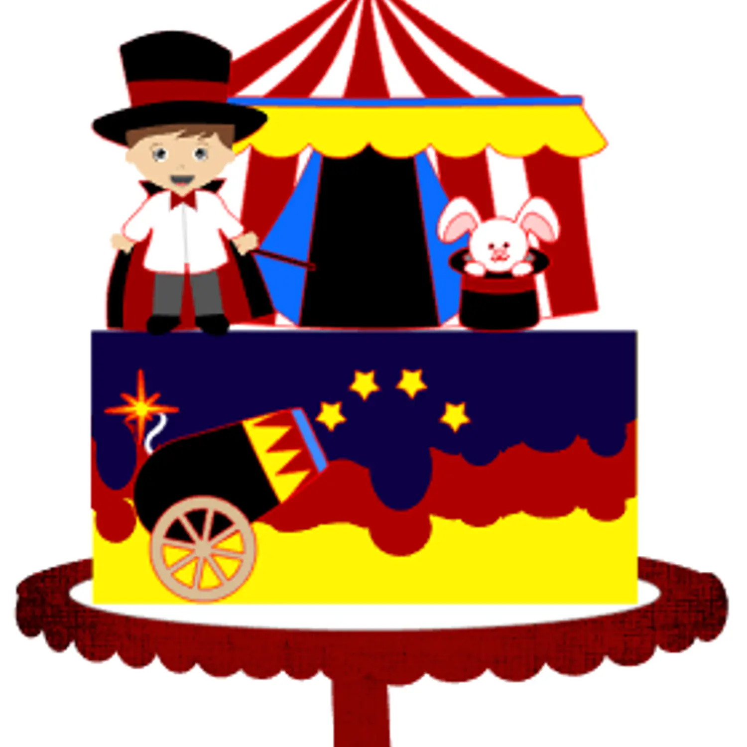Arquivo de corte topo de bolo circo 31