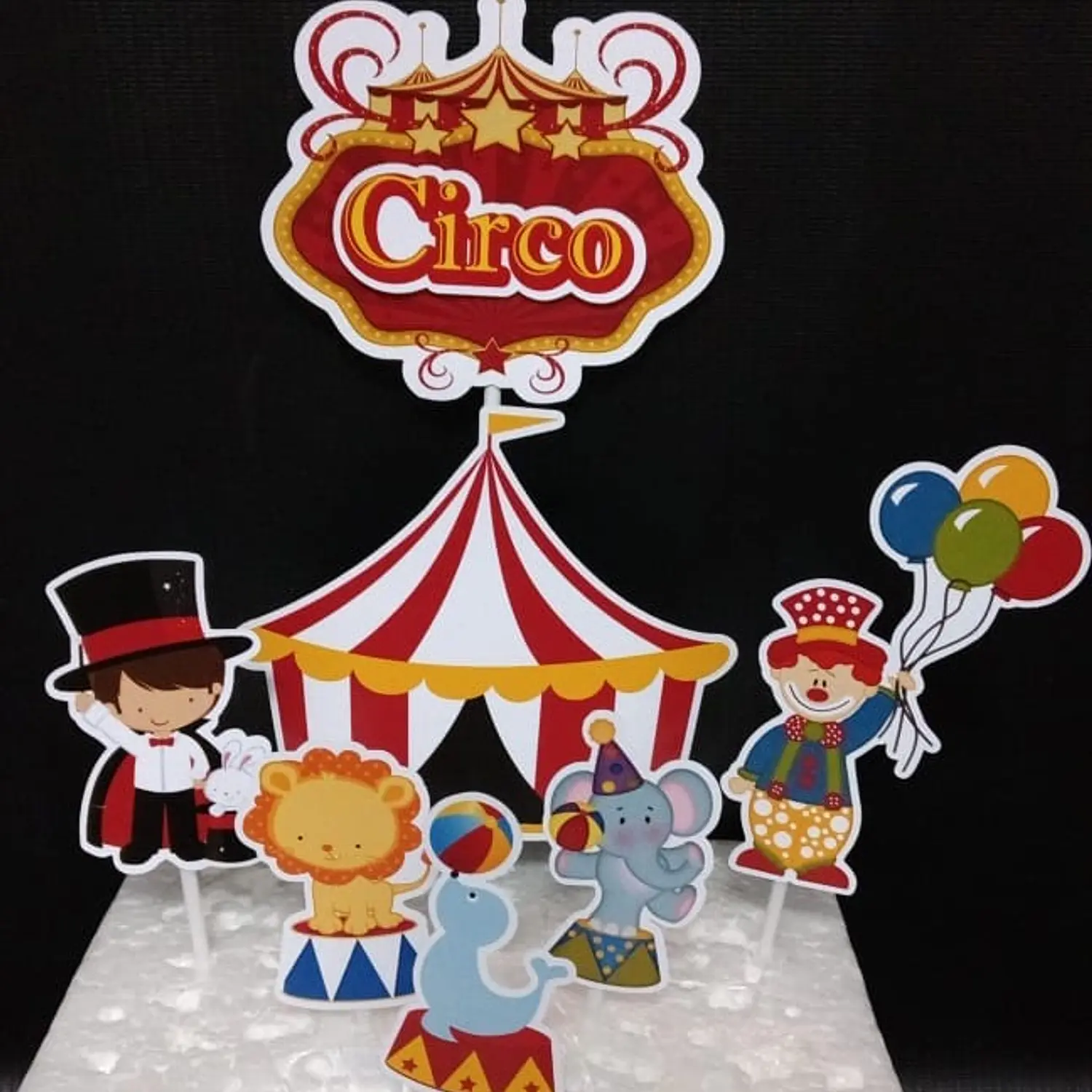 Arquivo de corte topo de bolo circo 33