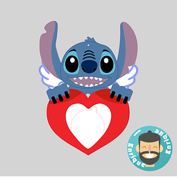 DULCERO STITCH CORAZÓN SAN VALENTÍN