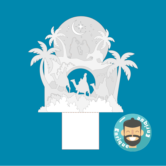 DULCERO PESEBRE NAVIDAD CON LUZ